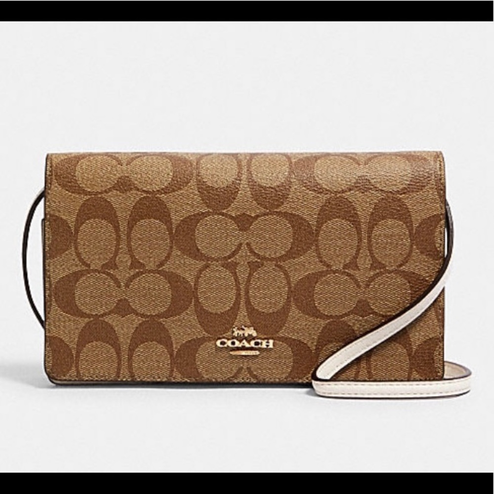 Coach crossbody bag purse signature leather